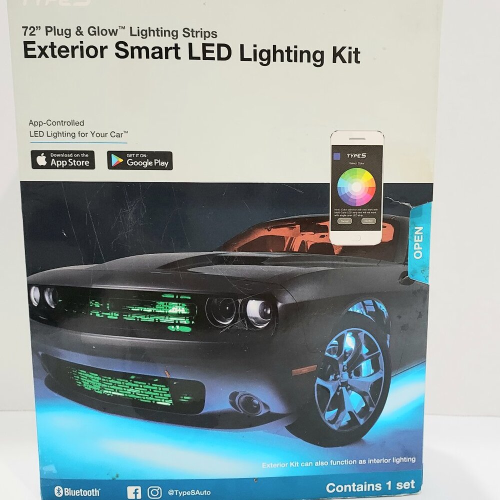 Car Lighting Strips Bluetooth Exterior Smart LED Lighting Kit